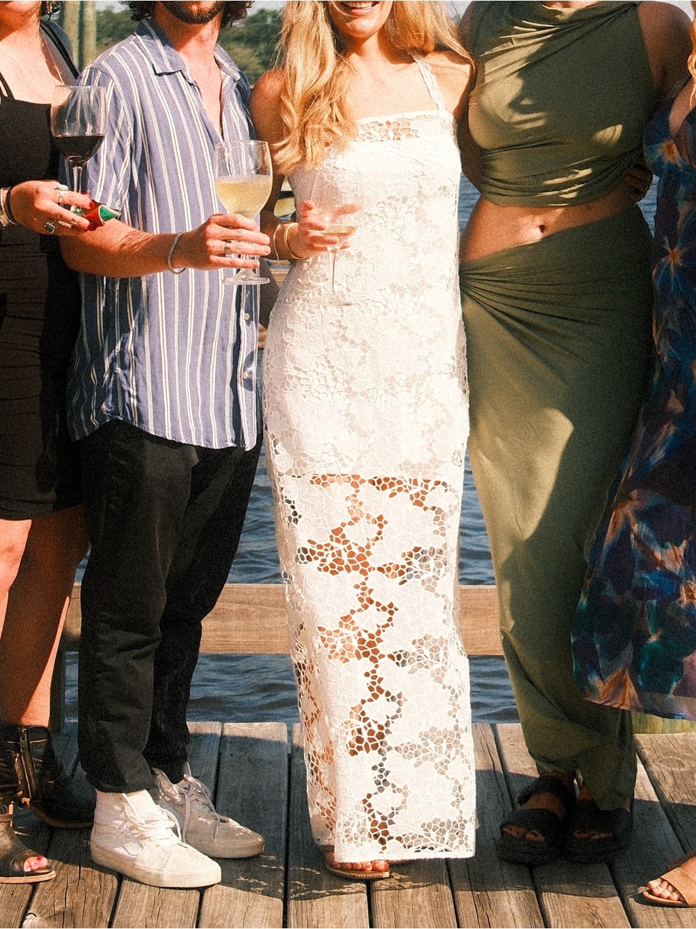 White Lace Maxi Dress - Brand